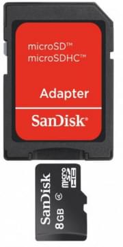 ����� ������ micro SD  8GB  SanDisk  HC 4�� � ���������